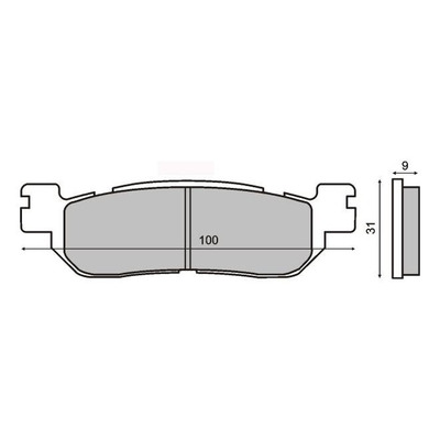 Plaquettes de Frein RMS - métal fritté - 225102663 - MBK Skyliner/Yamaha R6