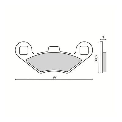Plaquettes de Frein RMS - métal fritté - 225103513 - Peugeot Metropolis/Polaris Magnum