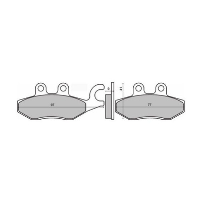 Plaquettes de Frein RMS - métal fritté - 225102603 - Piaggio X7/Medley