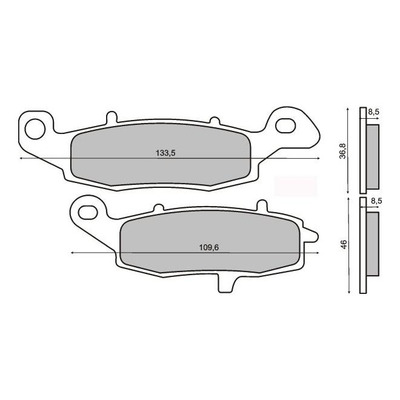 Plaquettes de Frein RMS - métal fritté - 225101243 - Suzuki Gladius/Kawasaki Vulcan