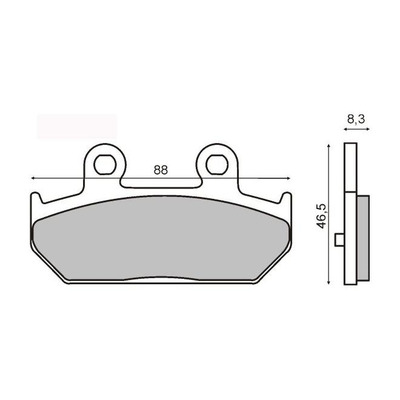 Plaquettes de Frein RMS - métal fritté - 225101503 - Suzuki Burgman 400/650cc