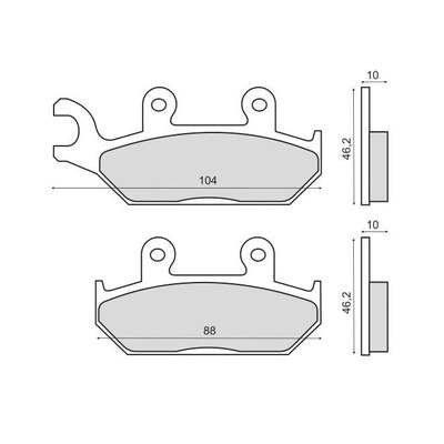 Plaquettes de Frein RMS - métal fritté - 225103203 - XTZ 660 Ténéré 1991-96
