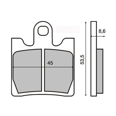 Plaquettes de Frein RMS - métal fritté - 225100383 - Yamaha FJR/Triumph Trophy
