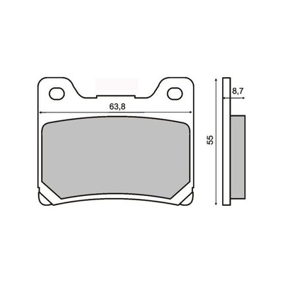 Plaquettes de Frein RMS - métal fritté - 225100733 - Yamaha FZR/TDM