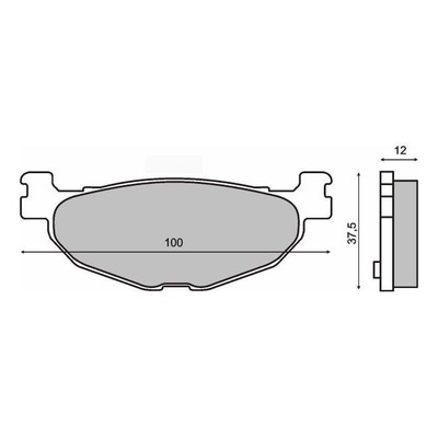 Plaquettes de Frein RMS - métal fritté - 225100803 - Yamaha T-Max/Majesty