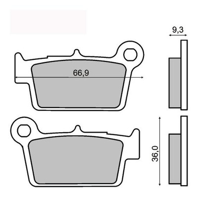 Plaquettes de Frein RMS - métal fritté - 225101453 - Yamaha YZ/Aprilia RXV