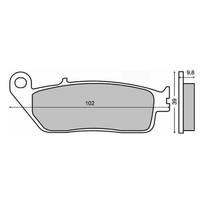 Plaquettes de Frein RMS - métal fritté - 225102643 - Yamaha MT-01/Honda FJS