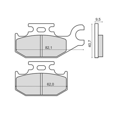 Plaquettes de Frein RMS - métal fritté - 225102873 - Yamaha YFM/Suzuki Burgman