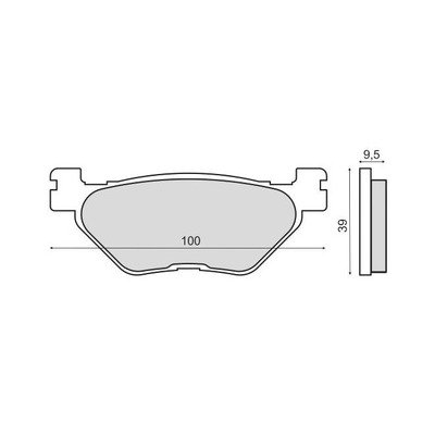 Plaquettes de Frein RMS - métal fritté - 225103133 - Yamaha TDM/FJR