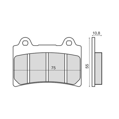 Plaquettes de Frein RMS - métal fritté - 225103093 - Yamaha XVZ/XV