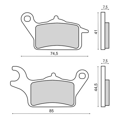Plaquettes de Frein RMS - Organique - 225103620 Honda NSC Vision 110cc
