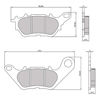 Plaquettes de frein RMS Organique 225103650 X-Max 125/R3