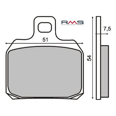 Plaquettes de Frein RMS - Organique - 225100490 - Aprilia RSV4/Ducati Multistrada