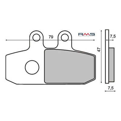 Plaquettes de Frein RMS - Organique - 225100680 - Aprilia Atlantic 2001-04