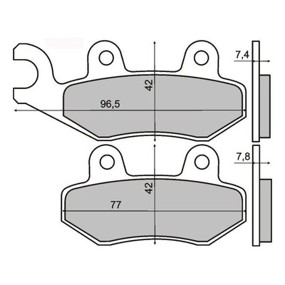 Plaquettes de Frein RMS - Organique - 225101420 - Aprilia SX