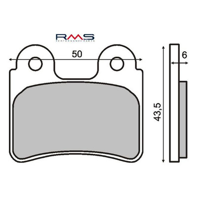 Plaquettes de Frein RMS - Organique - 225100640 - Beta Evo/Gas Gas TXT
