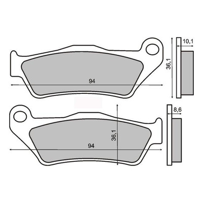 Plaquettes de Frein RMS - Organique - 225101380 - BMW S 1000 XR/R 850