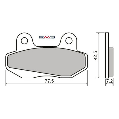 Plaquettes de Frein RMS - Organique - 225102590 - Cagiva Mito