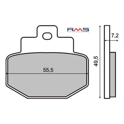 Plaquettes de Frein RMS - Organique - 225100450 - Derbi GP1/Vespa GTS