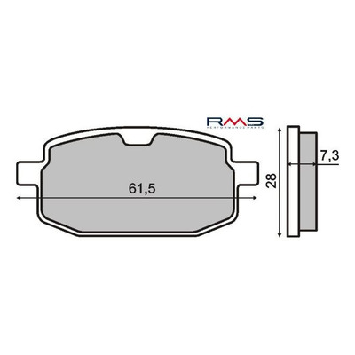 Plaquettes de Frein RMS - Organique - 225100180 - Fantic Leader/Peugeot V-Clic