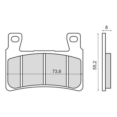 Plaquettes de Frein RMS - Organique - 225102910 - Honda CBR/VTR/CBF