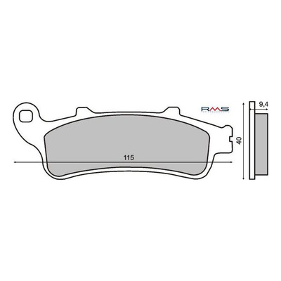 Plaquettes de Frein RMS - Organique - 225100340 - Honda FES/NSS