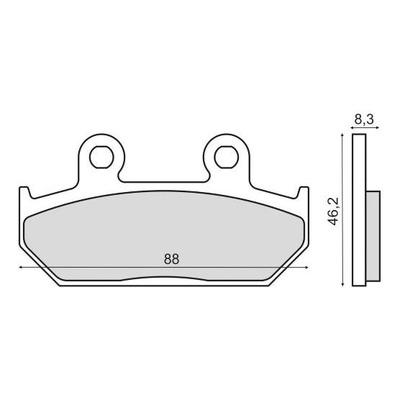 Plaquettes de Frein RMS - Organique - 225103170 - Honda GL Gold Wing/Cagiva Elefant