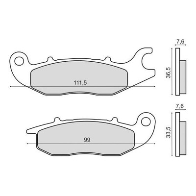 Plaquettes de Frein RMS - Organique - 225102820 - Honda MSX/Rieju NKD