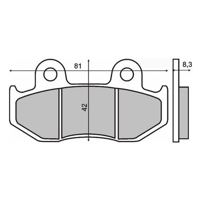 Plaquettes de Frein RMS - Organique - 225102650 - Honda MTX/XR