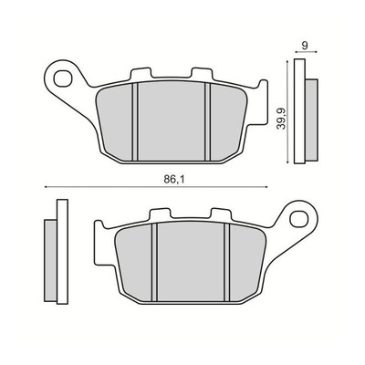 Plaquettes de Frein RMS - Organique - 225103520 - Honda NC/Suzuki SV650
