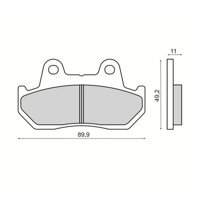 Plaquettes de Frein RMS - Organique - 225103580 - Honda NSR/GL Gold Wing