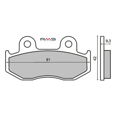 Plaquettes de Frein RMS - Organique - 225100270 - Honda SH/Suzuki Burgman