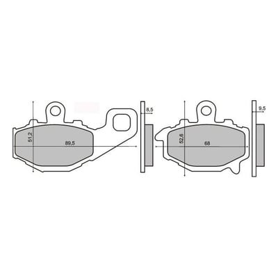 Plaquettes de Frein RMS - Organique - 225101220 - Kawasaki ER-6/Versys