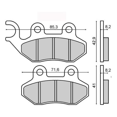 Plaquettes de Frein RMS - Organique - 225102750 - Peugeot Tweet/Sym HD2