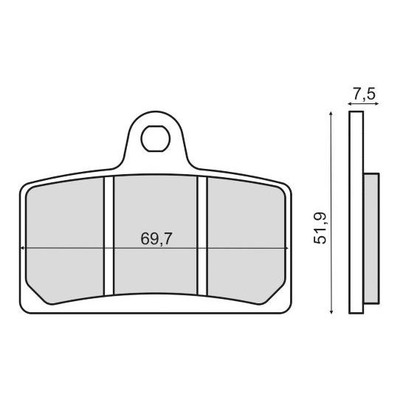 Plaquettes de Frein RMS - Organique - 225103160 - Peugeot XR7/Aprilia RS4
