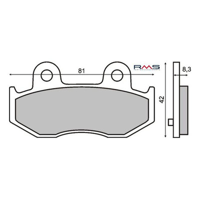 Plaquettes de Frein RMS - Organique - 225100670 - Suzuki Burgman 250/400cc