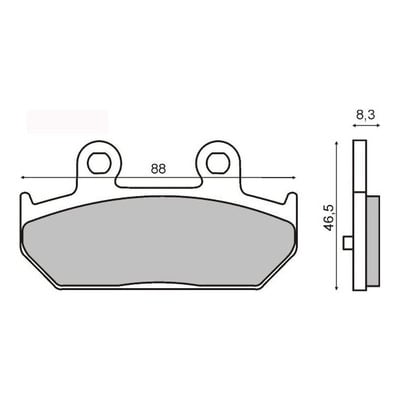 Plaquettes de Frein RMS - Organique - 225101500 - Suzuki Burgman 400/650cc