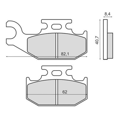 Plaquettes de Frein RMS - Organique - 225102900 - Suzuki Kingquad