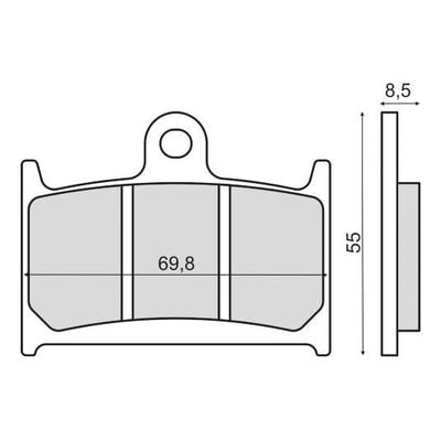 Plaquettes de Frein RMS - Organique - 225103030 - Triumph Daytona/Yamaha TZ