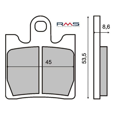 Plaquettes de Frein RMS - Organique - 225100380 - Yamaha FJR/Triumph Trophy