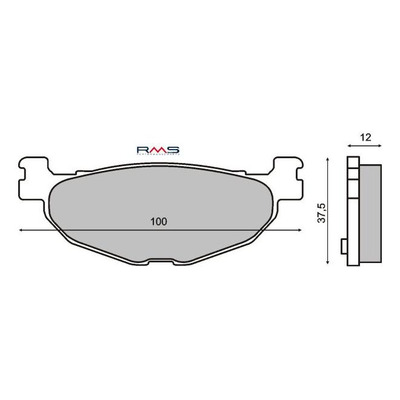 Plaquettes de Frein RMS - Organique - 225100800 - Yamaha T-Max/Majesty
