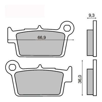 Plaquettes de Frein RMS - Organique - 225101450 - Yamaha YZ/Aprilia RXV