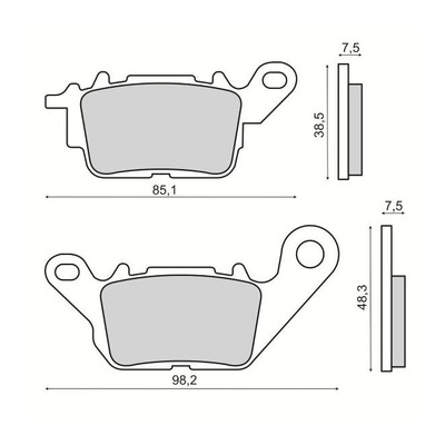 Plaquettes de Frein RMS - Organique - 225103600 - Yamaha N-Max 125/150cc 2015-17