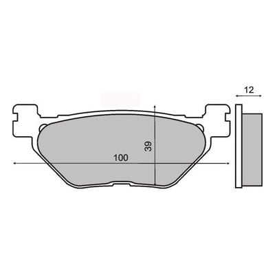Plaquettes de Frein RMS - Organique - 225101410 - Yamaha T-Max 500/530cc