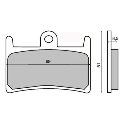 Plaquettes de Frein RMS - Organique - 225101060 - Yamaha T-Max/R6