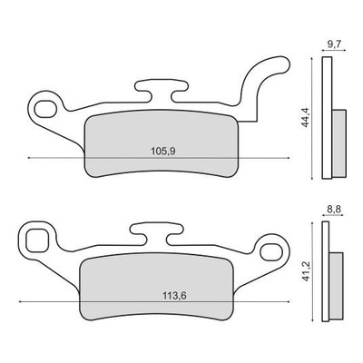 Plaquettes de Frein RMS - Organique - 225103250 - Yamaha Xenter 125/150cc 2012-17