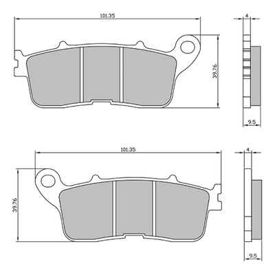 Plaquettes de frein RMS sinter Honda VFR 1200