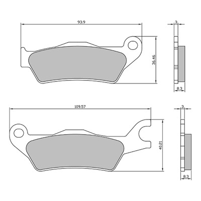Plaquettes de frein RMS sinter Suzuki GSX-R 125