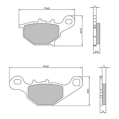 Plaquettes de frein RMS sinter Suzuki RM 85