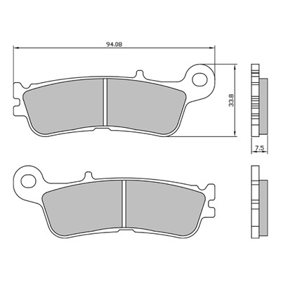 Plaquettes de frein RMS sinter Yamaha YZ 125/250